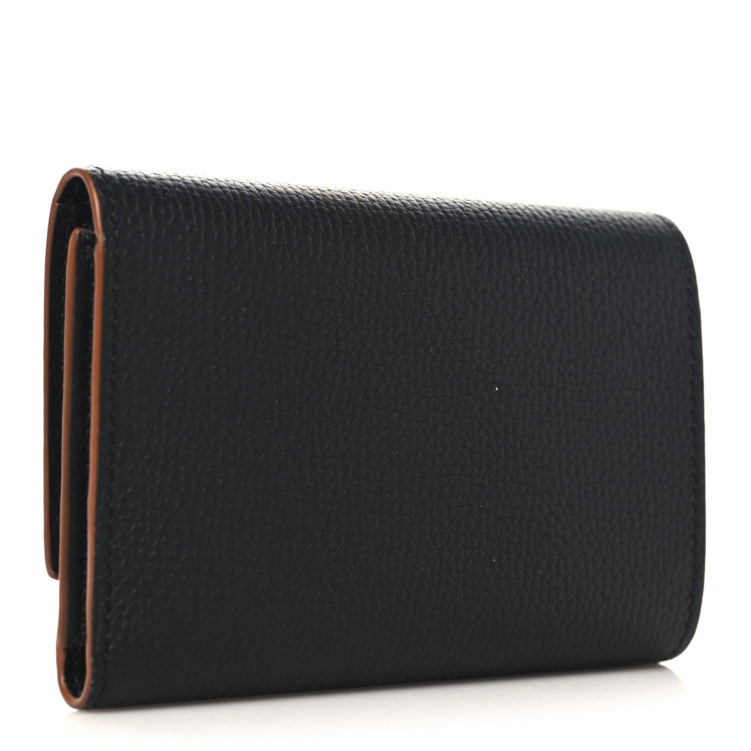 Loewe Pebble Grain Calfskin Anagram Small Vertical Wallet Black 3 of 7