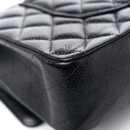 Chanel Caviar Quilted Medium Double Flap Black 10 of 14