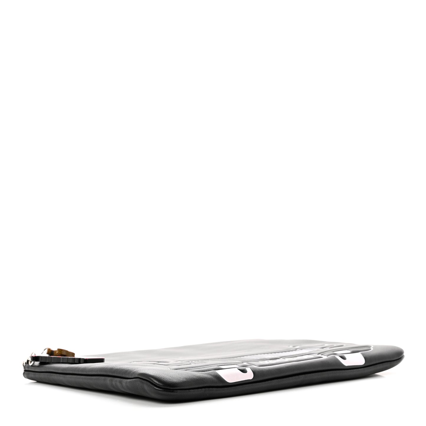 Lambskin Medium Cuba Car Cosmetic Case Black