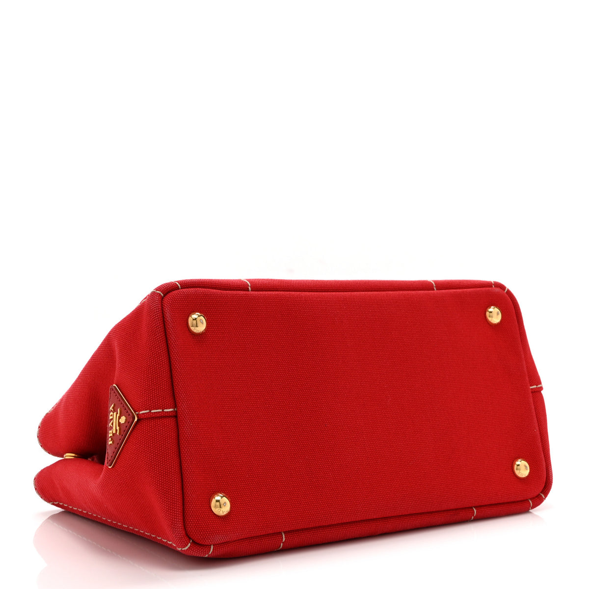 Prada Canapa Small Logo Tote Rosso Talco 4 of 10