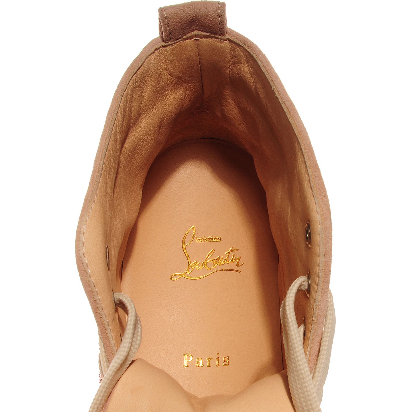 Suede Strass Embellished Louis Flat 39 Rose Antique