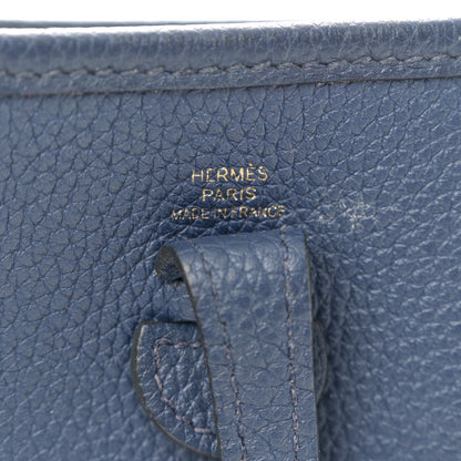 Hermes Taurillon Clemence Flipperball Sangle Evelyne TPM Bleu Saphir Black Bleu Saphir 6 of 13