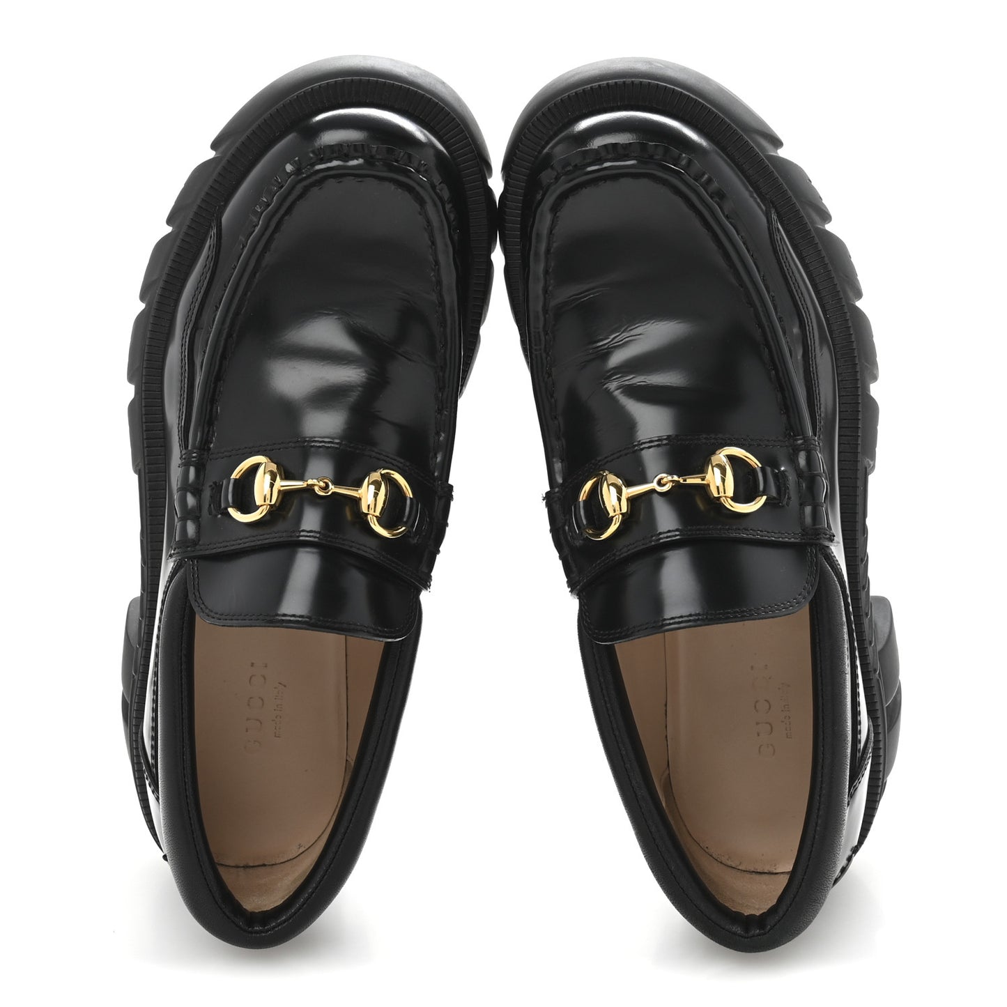 Cordovan Lux Womens Horsebit 45mm Platform Loafers 37 Black