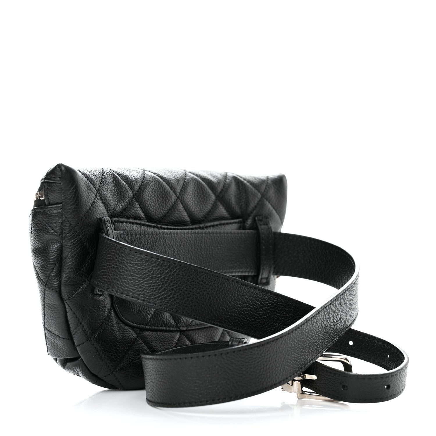 Chanel Grained Calfskin Quilted Waist Belt Bag Black 3 of 11