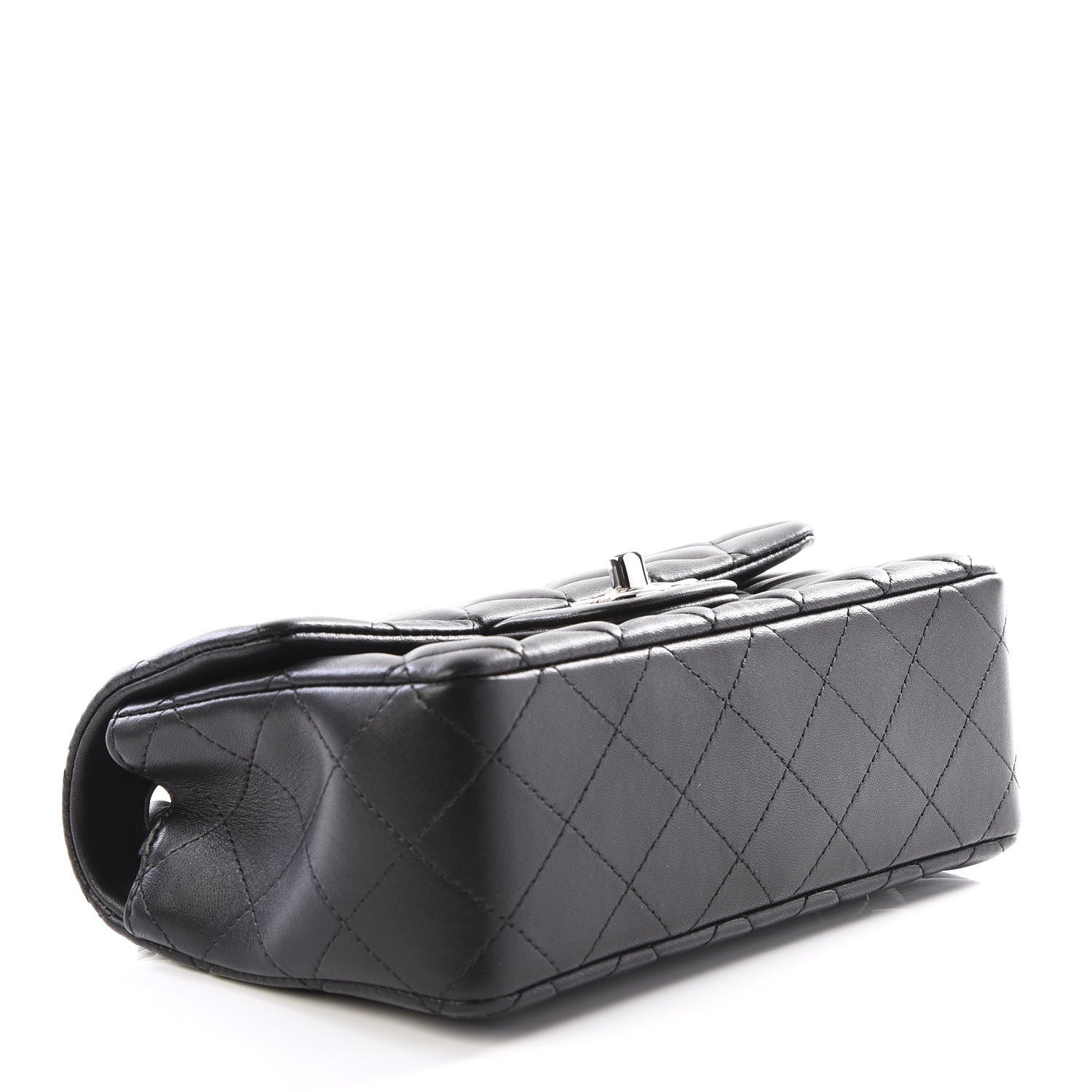 Chanel Lambskin Quilted Mini Rectangular Flap Black 3 of 13