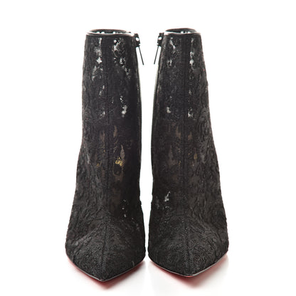 Christian Louboutin Lace Gipsybootie 100 Ankle Boots 36.5 Black 2 of 8
