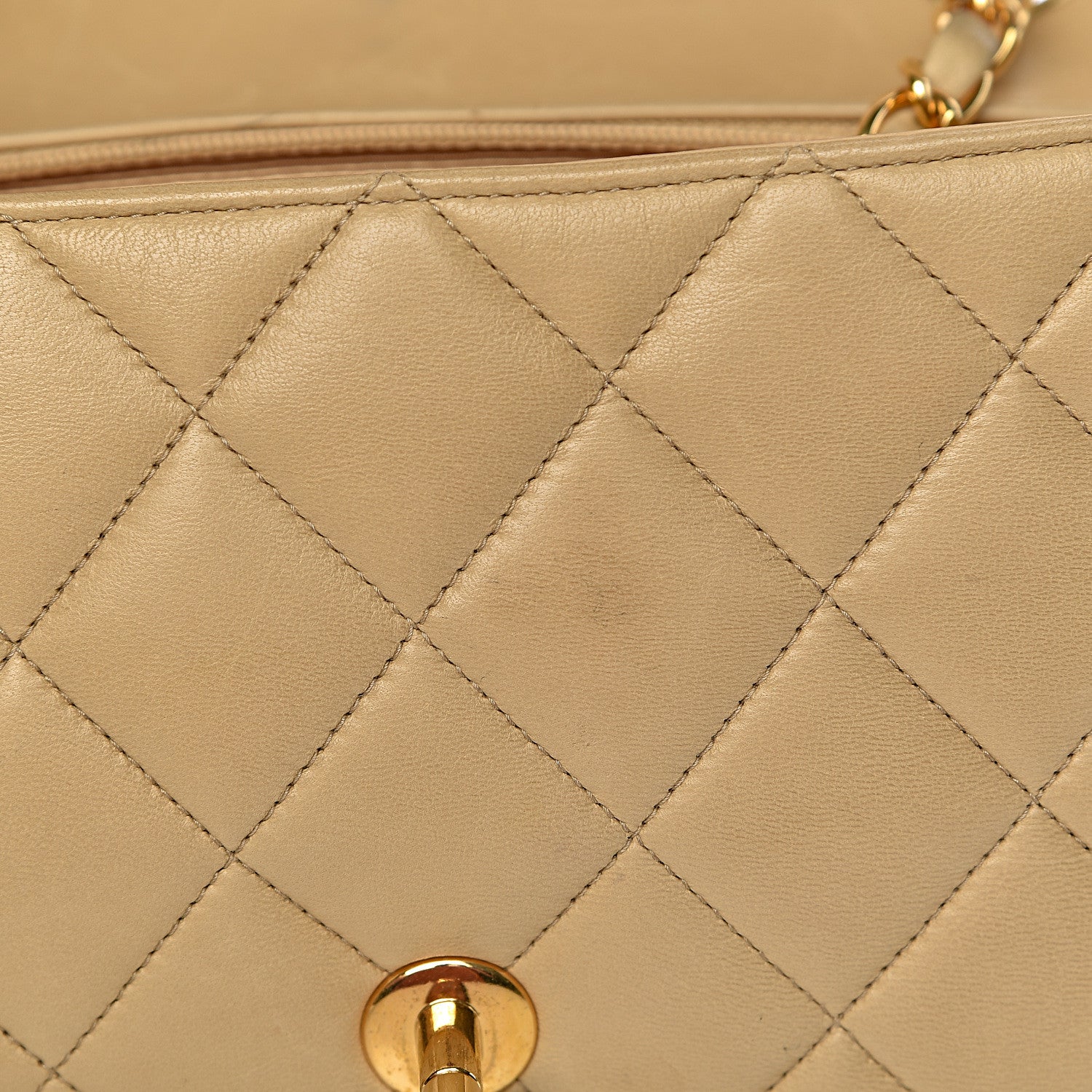 Chanel Lambskin Quilted Small Flap Beige 13 of 26