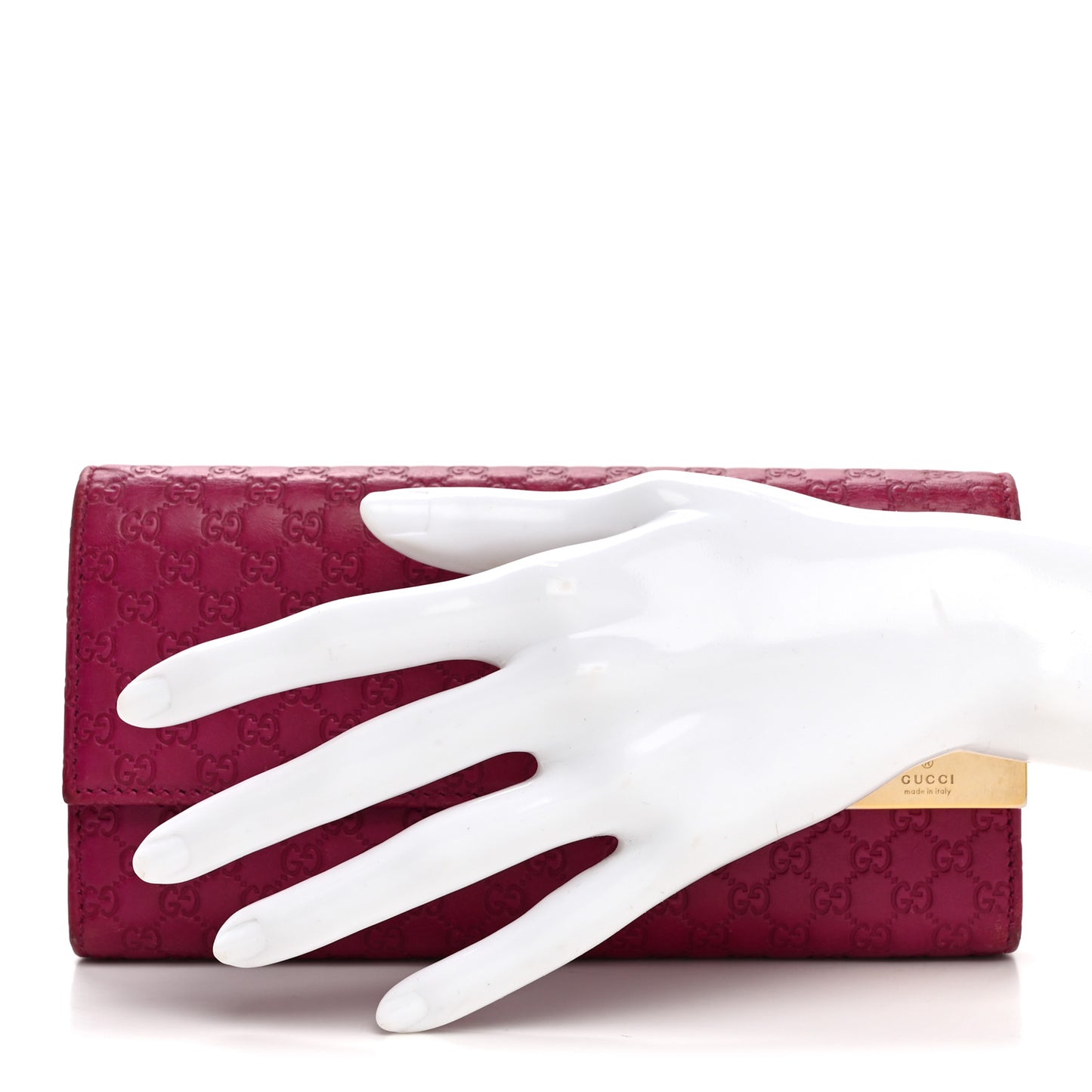 Soft Microguccissima Dice Chain Wallet Bright Bouganville