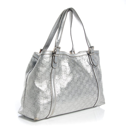Gucci Guccissima Britt Medium Tote Silver 3 of 8