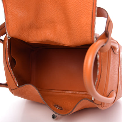 Hermes Taurillon Clemence Lindy 30 Orange 5 of 9