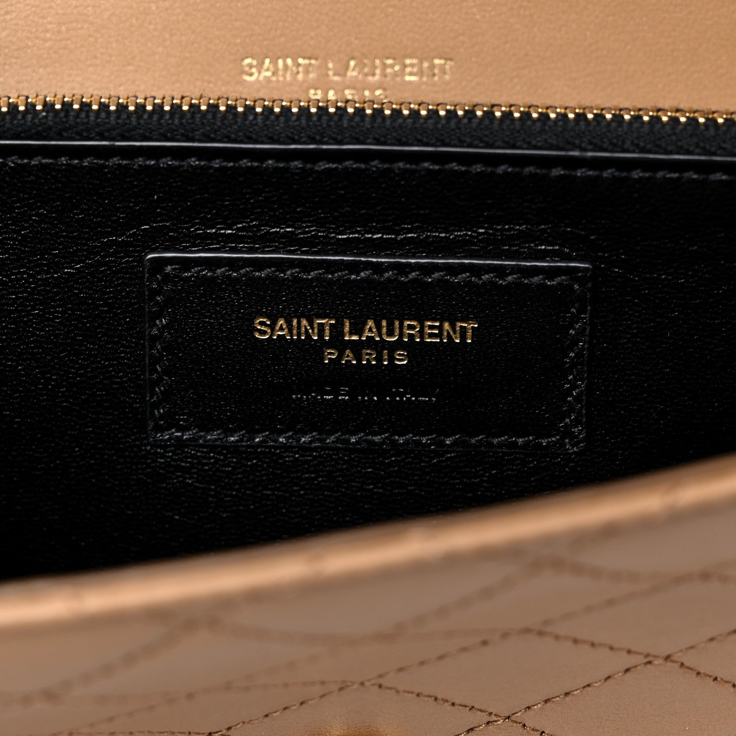 Saint Laurent Lambskin Quilted Mini Gaby Satchel Dark Beige 7 of 10
