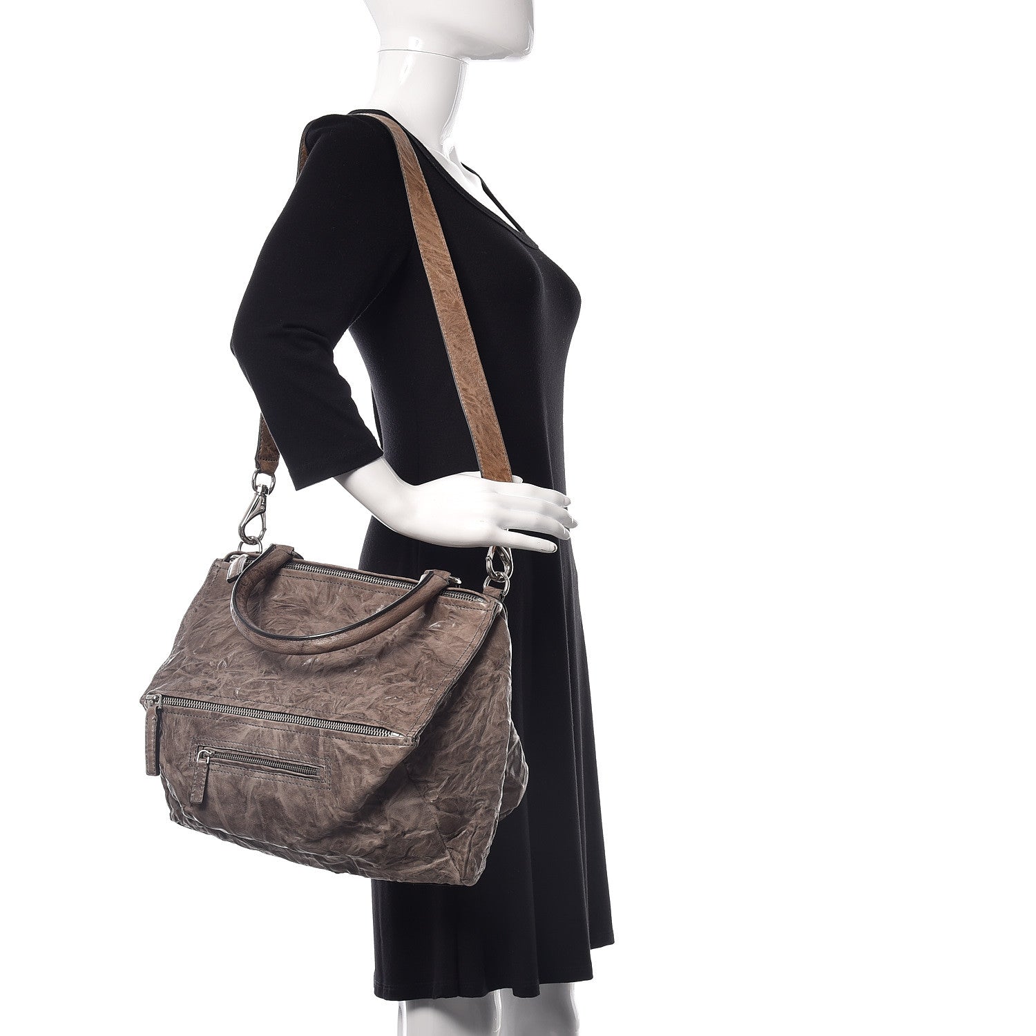Givenchy Tumbled Sheepskin Medium Pandora Charcoal 2 of 9