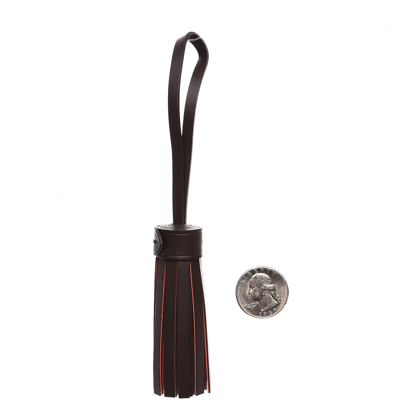Calfskin Croisette Tassel Bag Charm Ebene