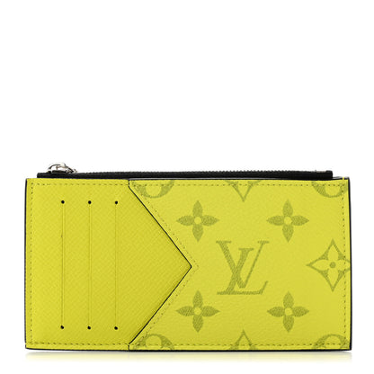 Louis Vuitton Monogram Taiga Coin Card Holder Yellow 1 of 7