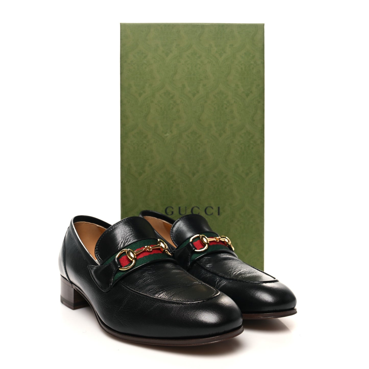 Goatskin Web Mens Horsebit Loafers 7 Black