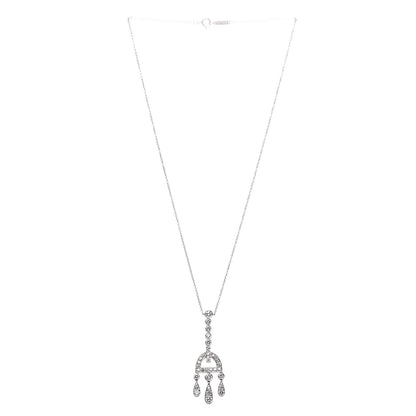 Tiffany Platinum Diamond Jazz Buckle Pendant Necklace 3 of 8