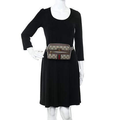 Gucci GG Supreme Monogram Web Small Ophidia Belt Bag 95 38 Dark Brown 2 of 10