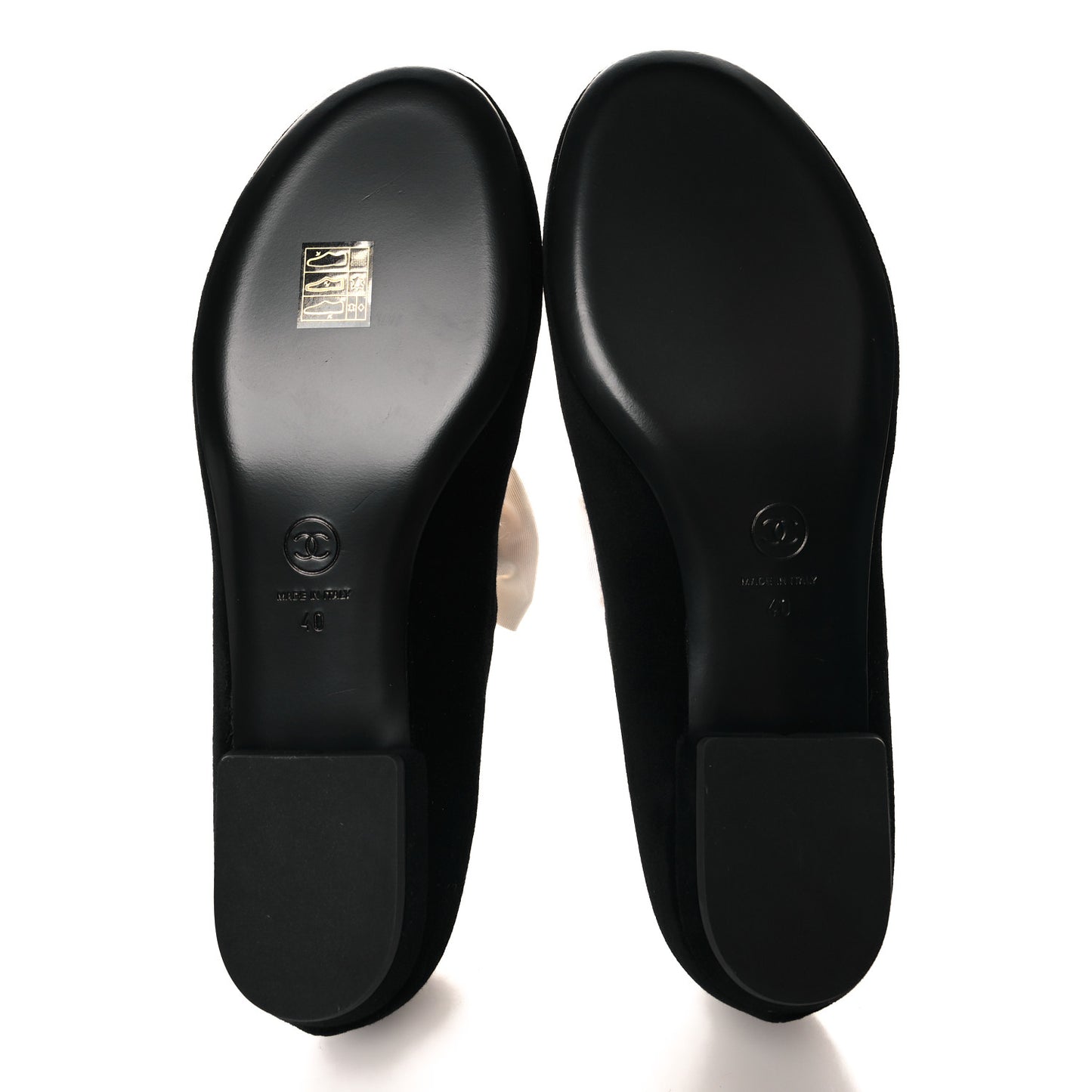 Velvet Grosgrain Bow Mary Jane Flats 40 Black White