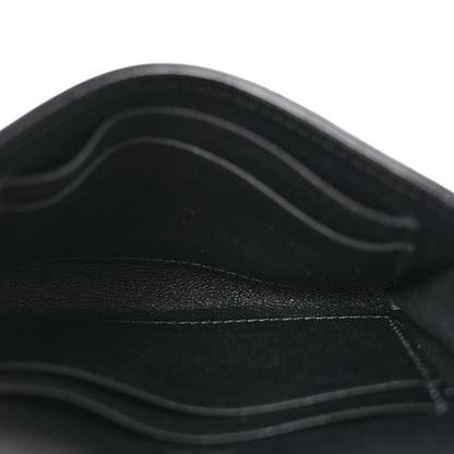 Saint Laurent Calfskin Nylon Matelasse Chevron Small Monogram Envelope Wallet Black 5 of 7