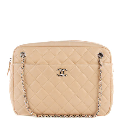 Chanel Lambskin Quilted Large Camera Case Beige 1 of 7