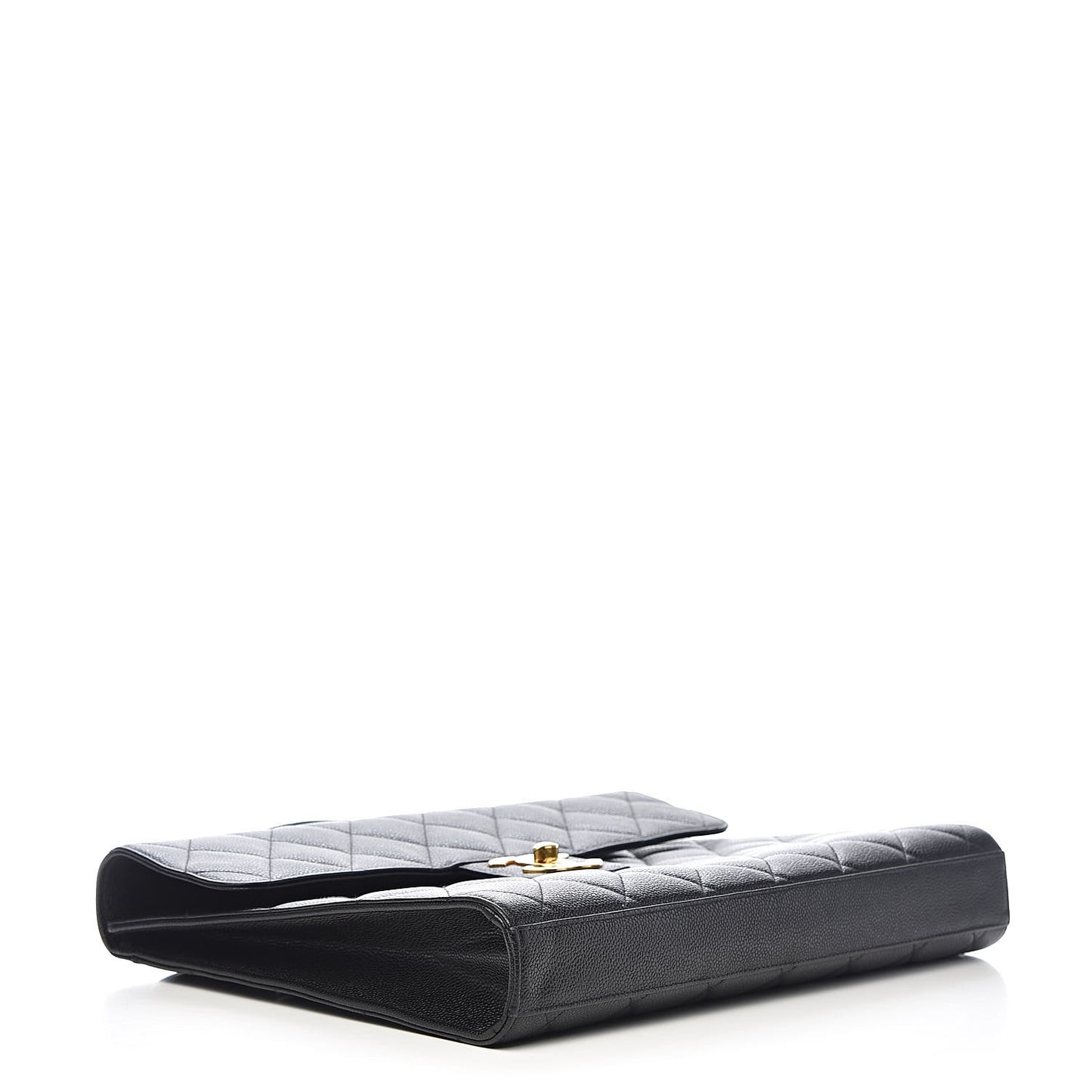 Caviar Quilted Briefcase Laptop Bag Black