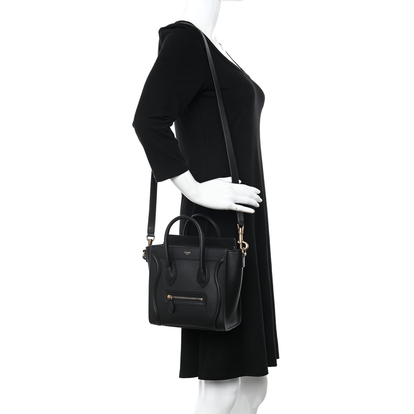 Smooth Calfskin Nano Luggage Black
