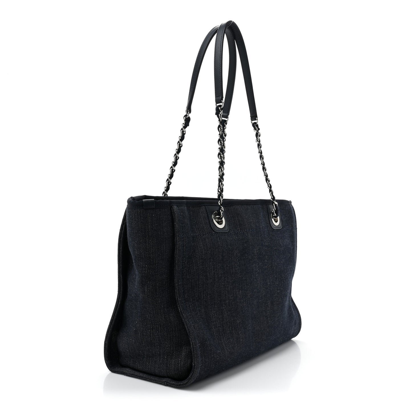 Denim Small Deauville Tote Blue Orange