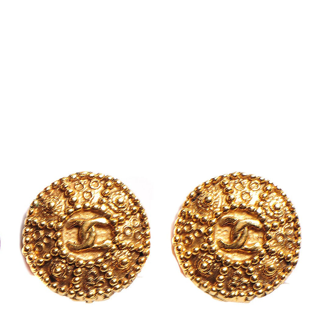CC Clip On Earrings Gold