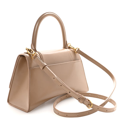 Balenciaga Shiny Box Calfskin Small Hourglass Top Handle Bag Sand 3 of 9