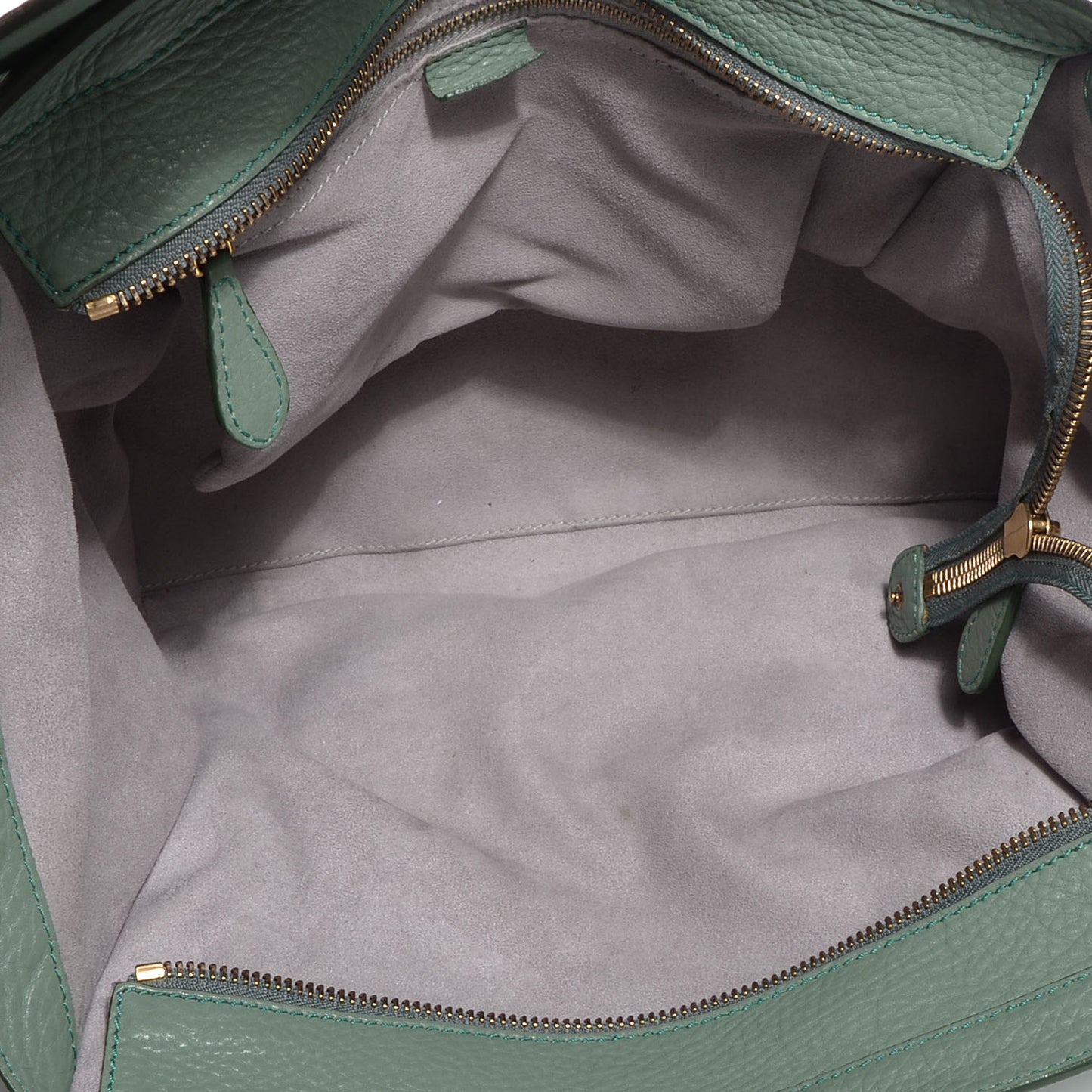 Pebbled Leather Mini Luggage Almond
