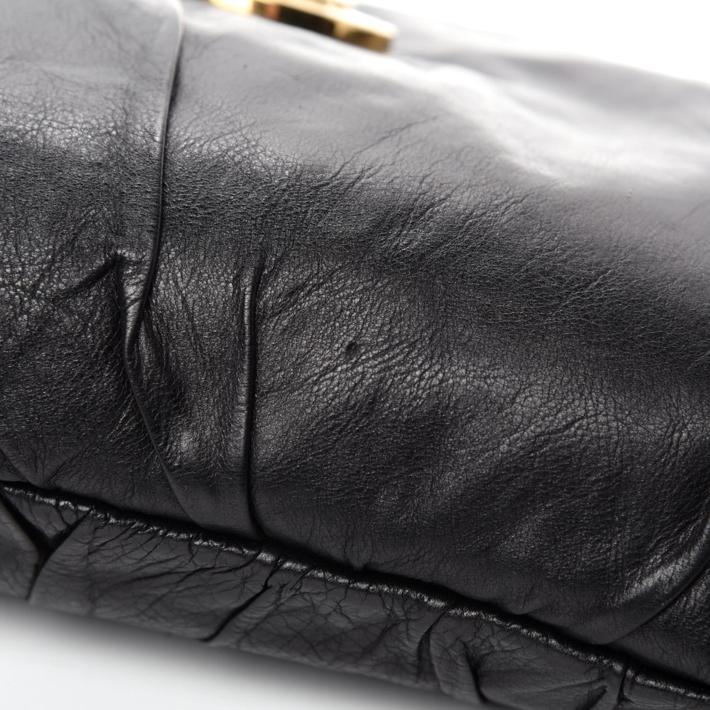Calfskin Hysteria Large Clutch Black