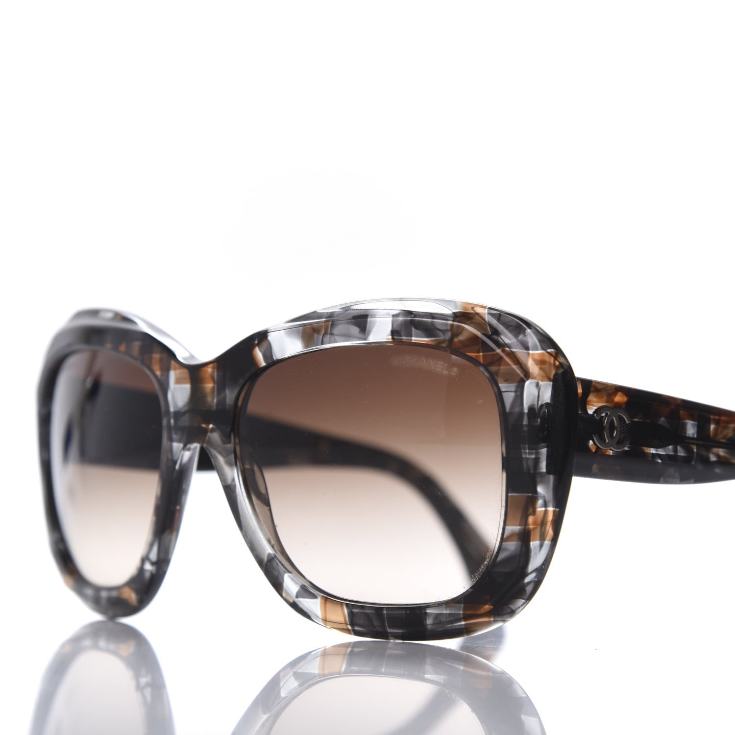 Chanel Acetate Square Plaid Frame Sunglasses 5324 Grey 7 of 8
