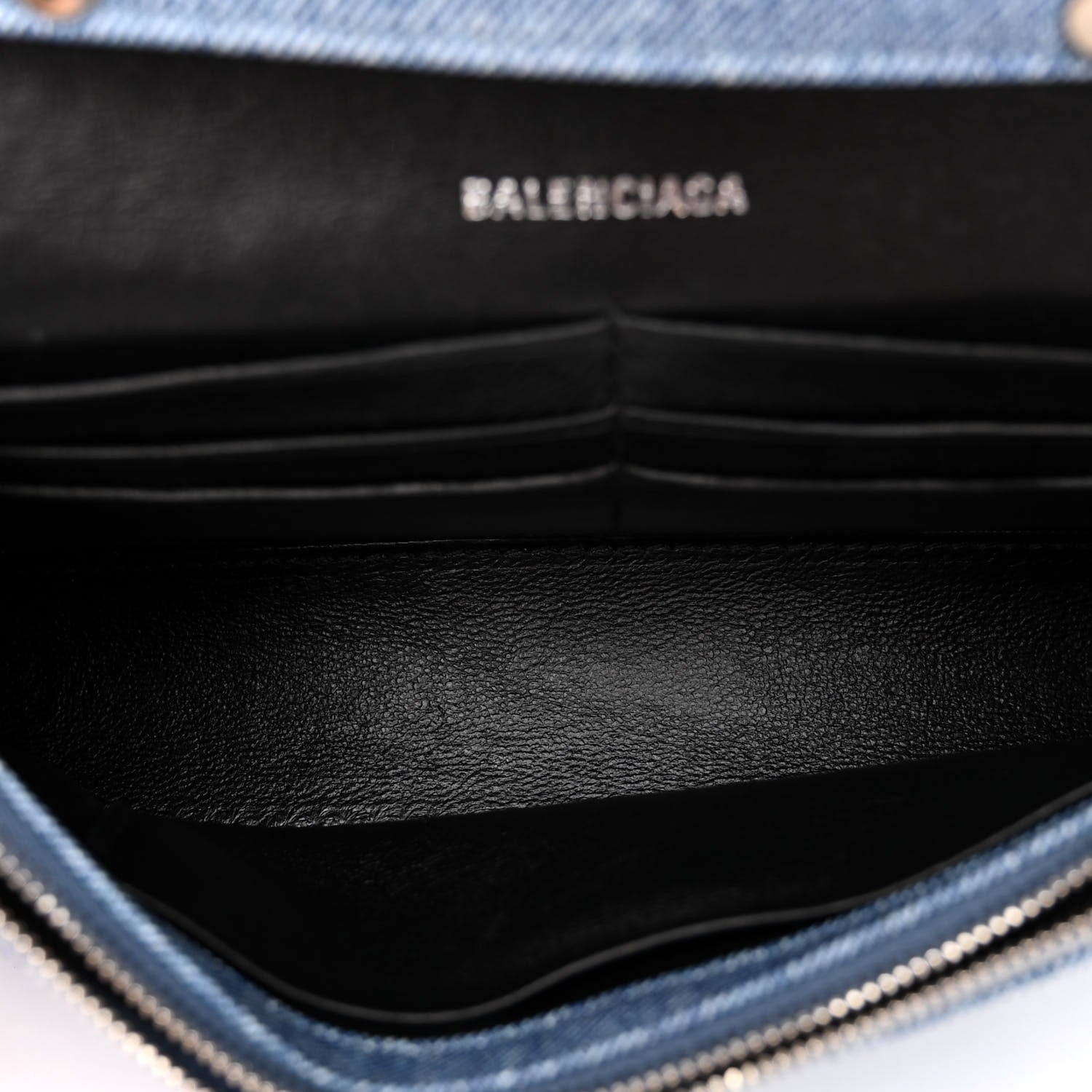 Balenciaga Nappa Denim Printed Hourglass Chain Bag Denim Blue 5 of 9