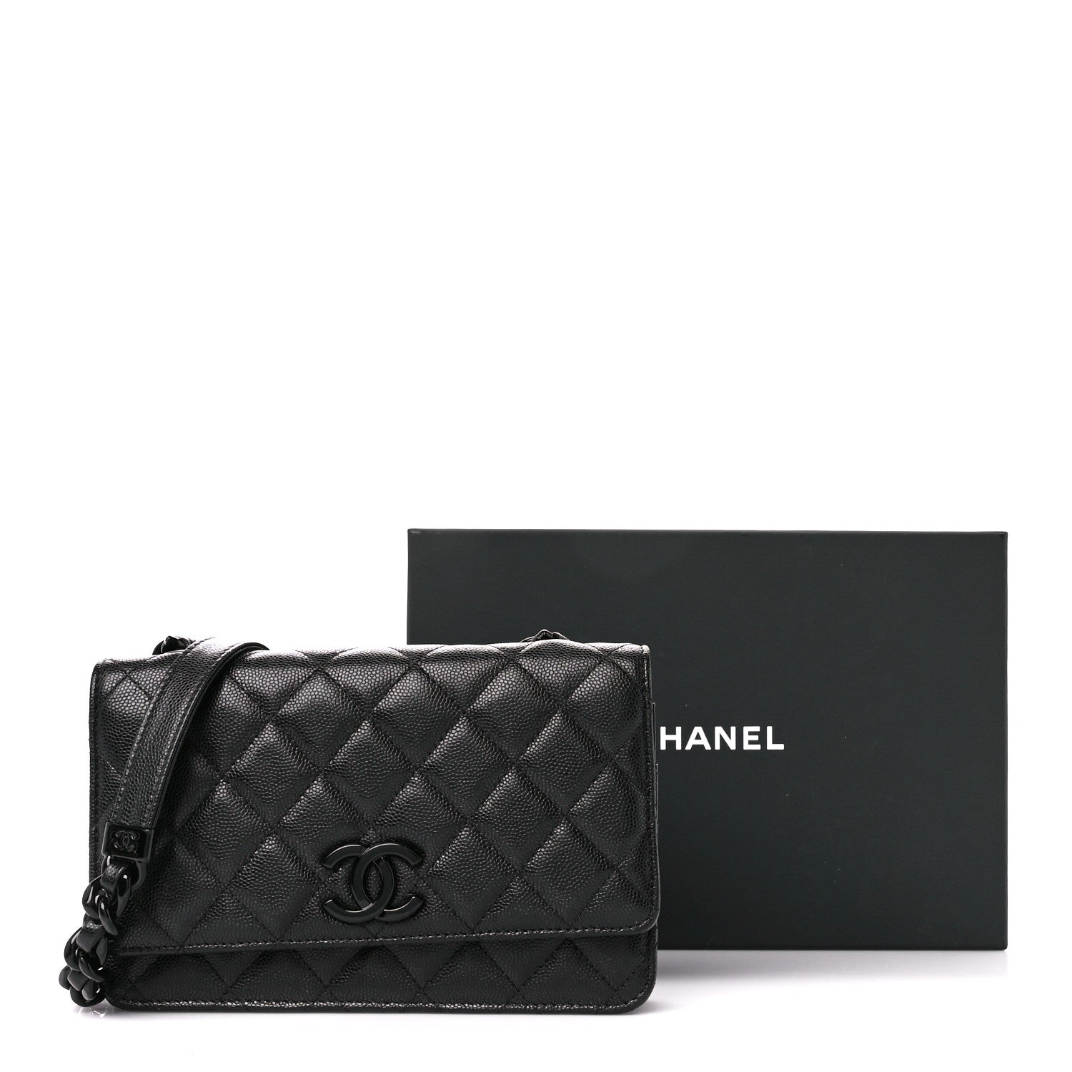 Chanel Caviar Quilted My Everything Wallet On Chain WOC Black 12 of 12