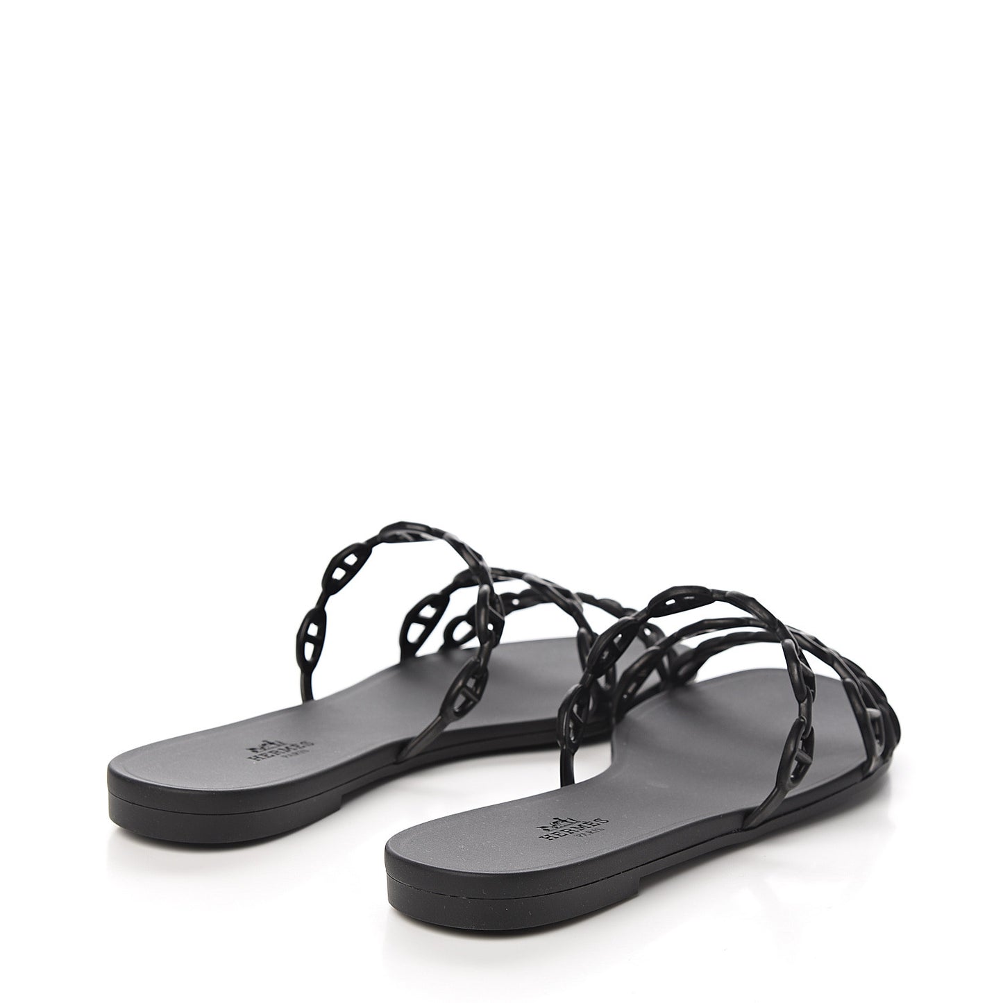 Rubber Chaine d'Ancre Rivage Sandals 39 Black