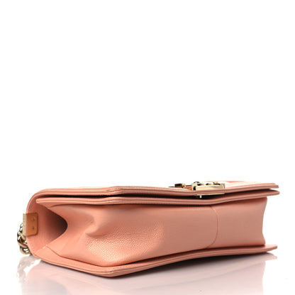 Chanel Caviar Chevron Quilted Medium Boy Flap Light Orange 4 of 10