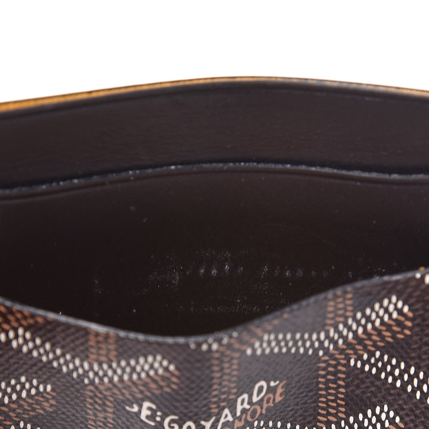 Goyardine Saint Sulpice Card Holder Black