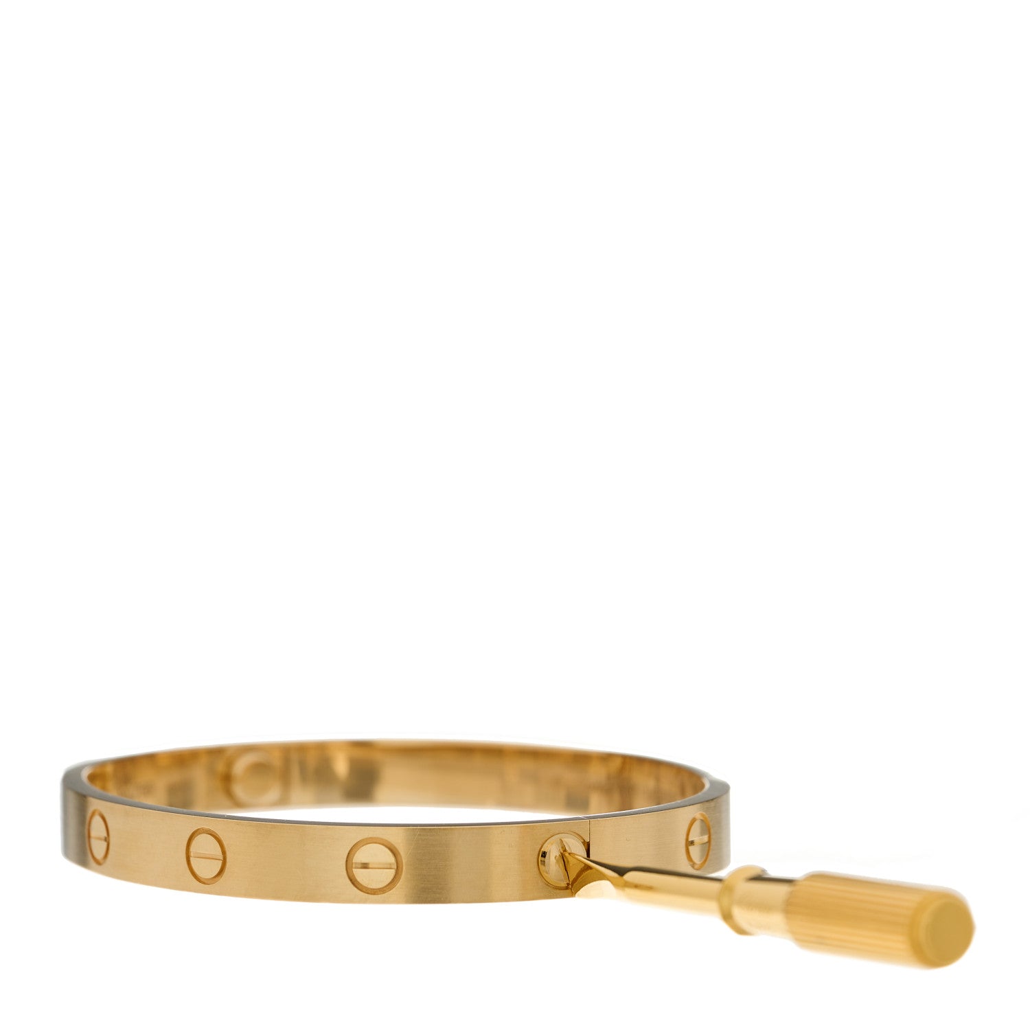 Cartier 18K Yellow Gold Brushed Finish LOVE Bracelet 17 9 of 9