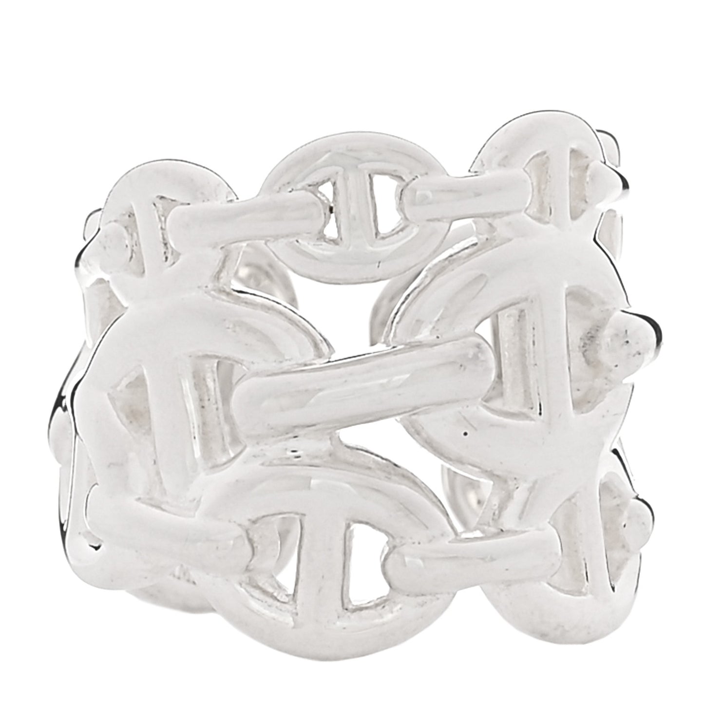 Sterling Silver GM Chaine d'ncre Enchainee Band Ring 49 5