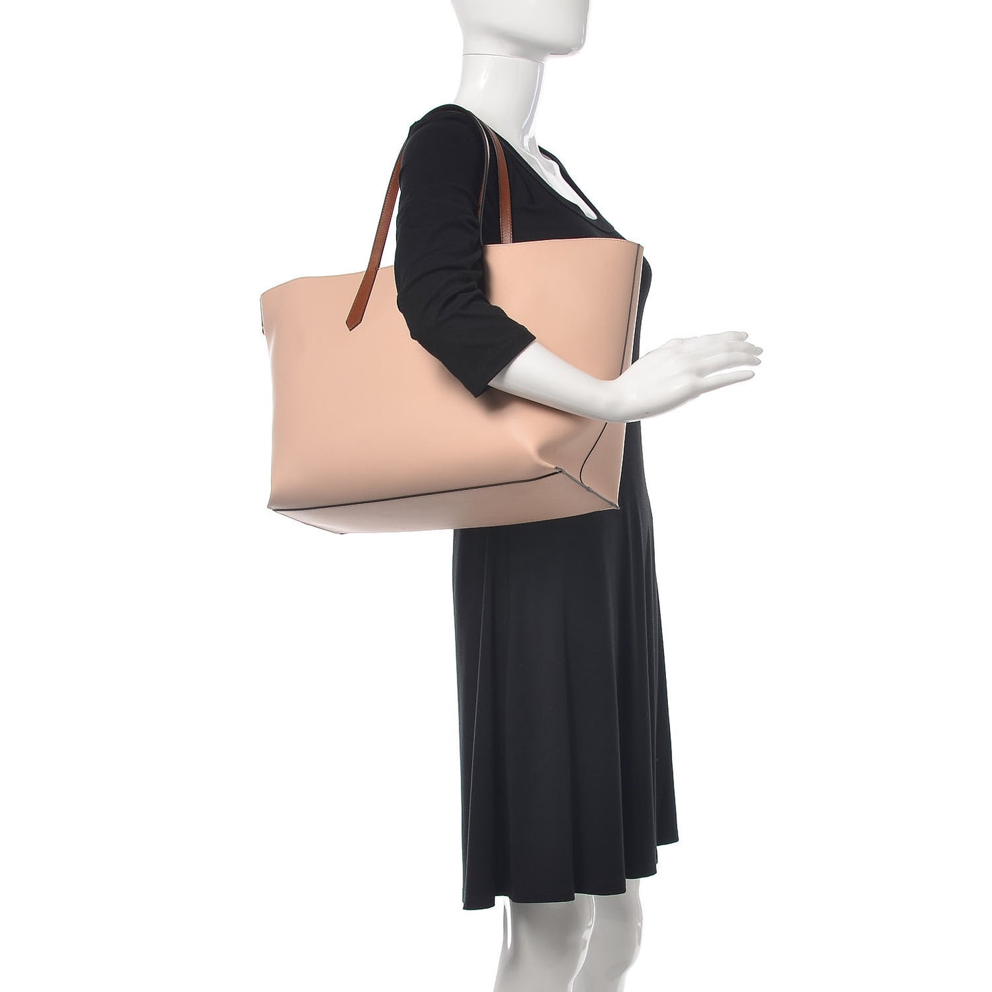 Calfskin Medium GV Shopper Tote Powder