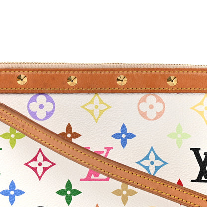 Louis Vuitton Monogram Multicolor Pochette Accessories White Long Strap 7 of 10