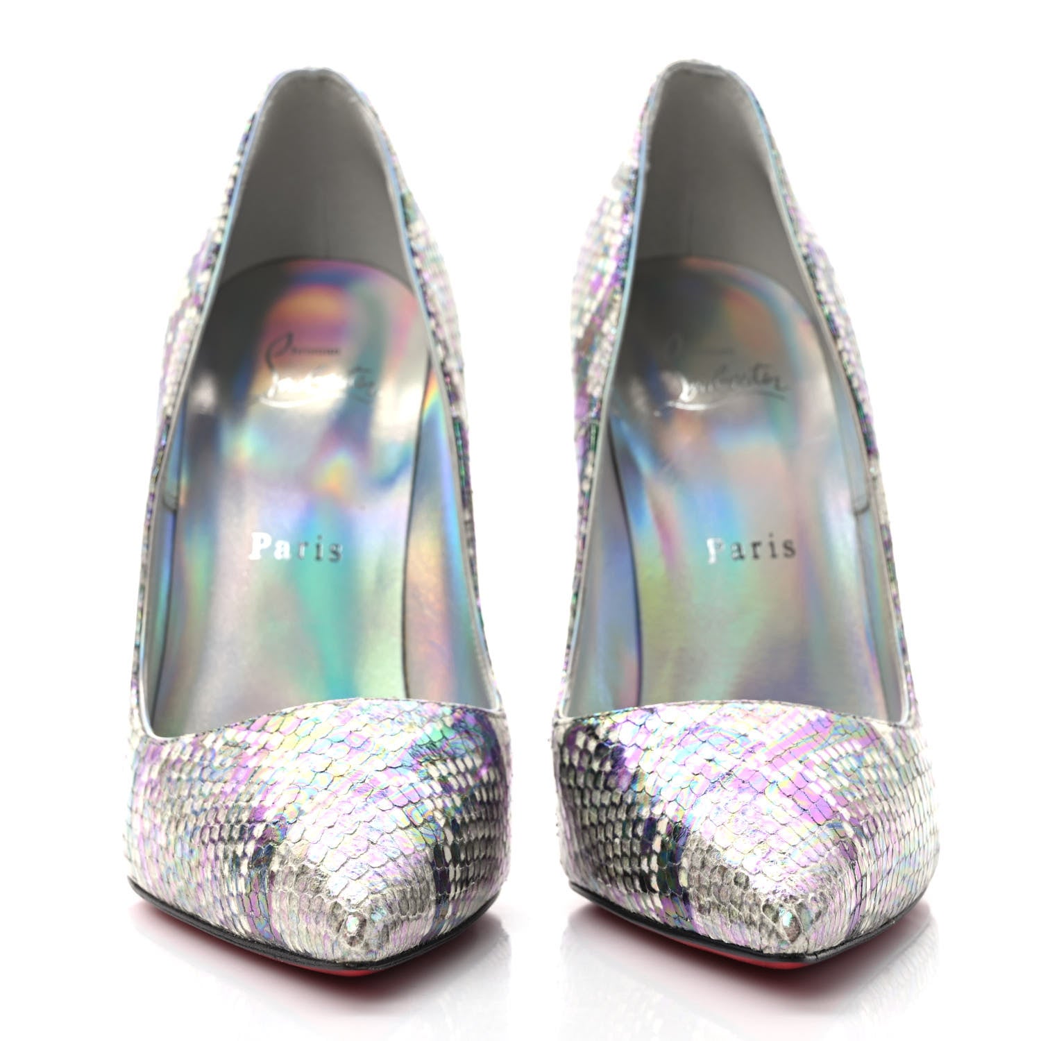 Christian Louboutin Iridescent Snakeskin So Kate 120 Pumps 39 Roccia 2 of 7