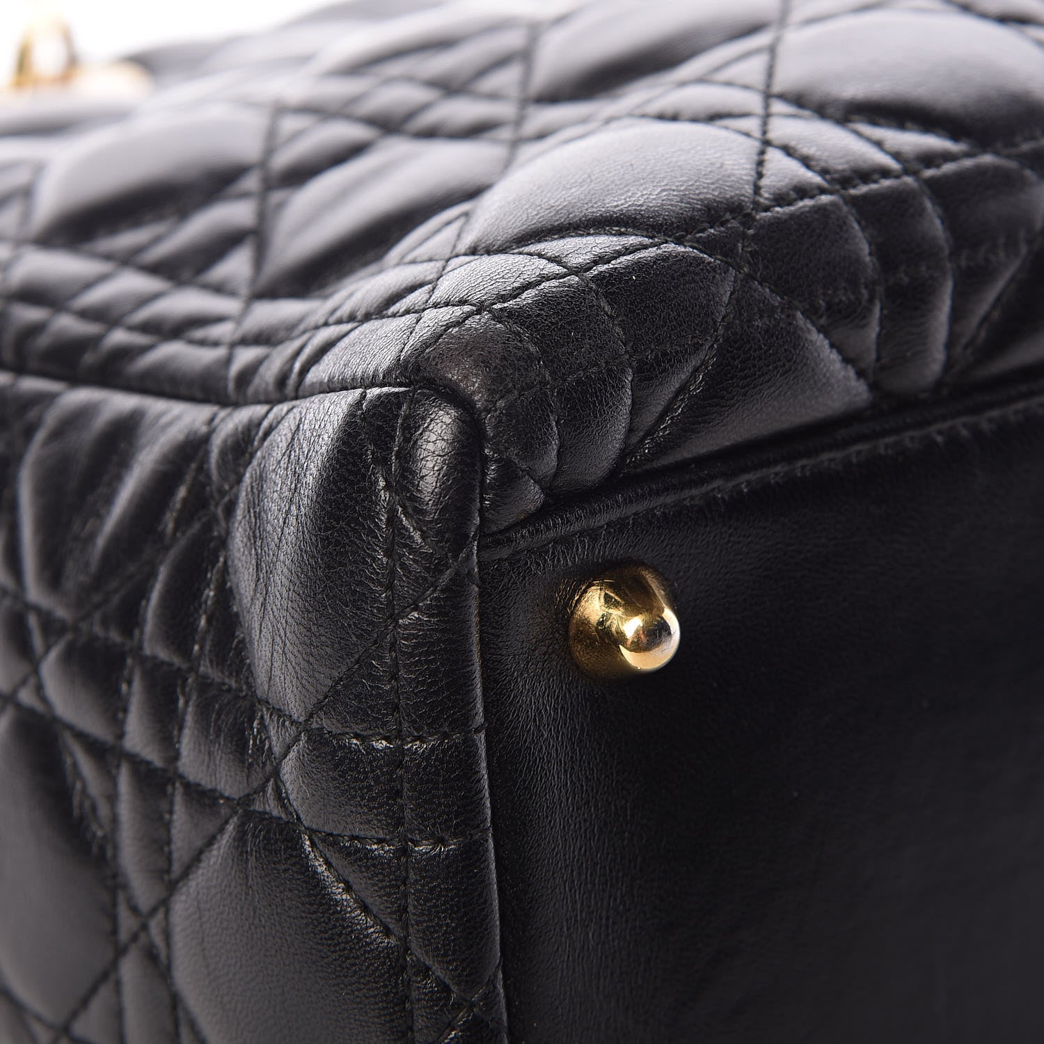 Christian Dior Lambskin Cannage Large Lady Dior Black 15 of 18