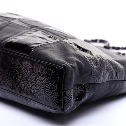 Chanel Patent Calfskin Patchwork Brooklyn Tote Black 7 of 13