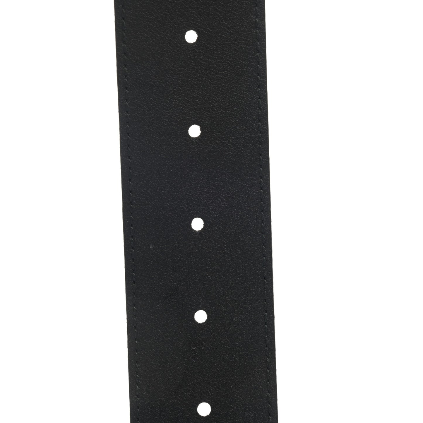 Moon Calfskin Pearl Double G 40mm Belt 80 32 Black Cream