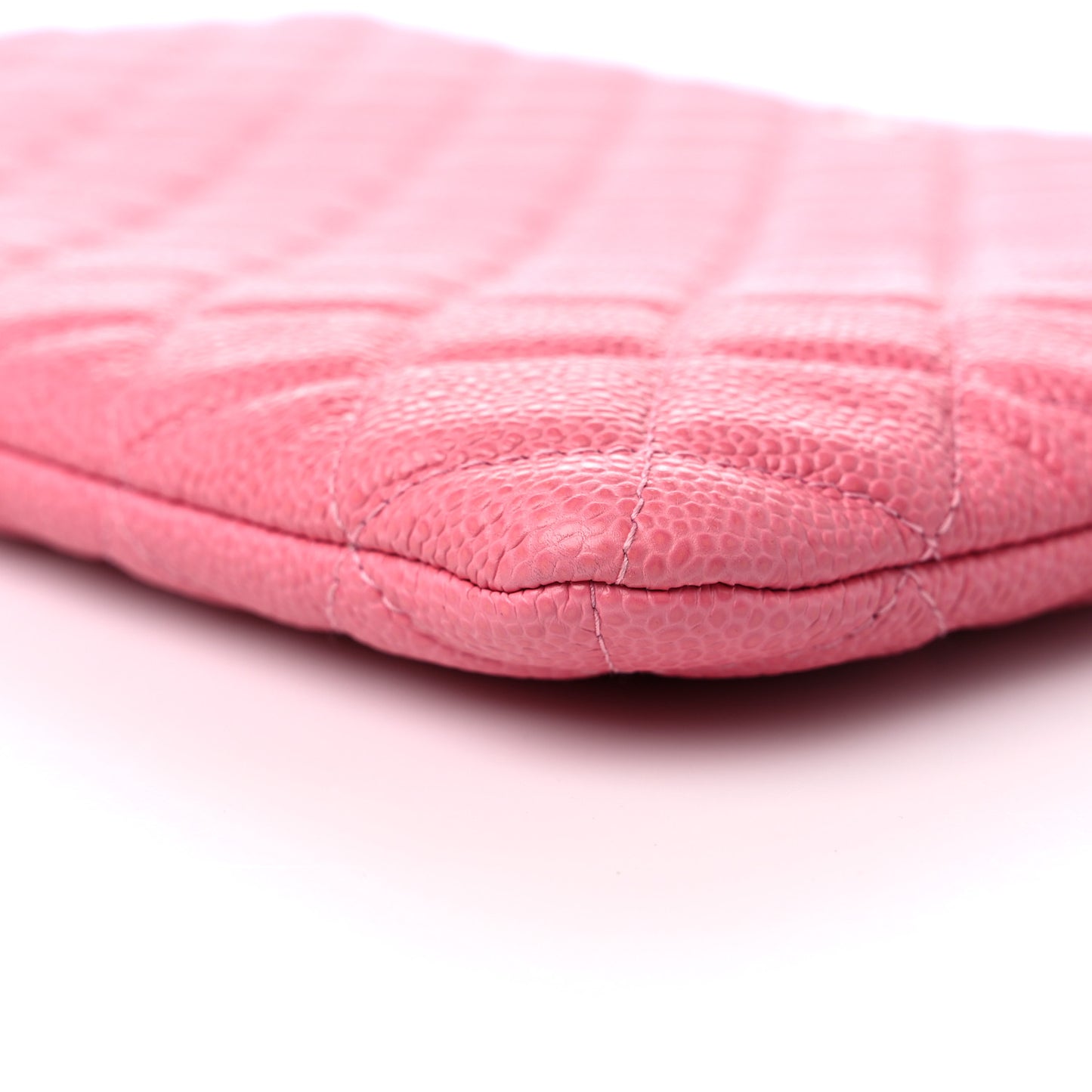 Caviar Quilted Large Cosmetic Case Rose Pink