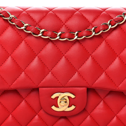 Chanel Lambskin Quilted Medium Double Flap Red 7 of 14