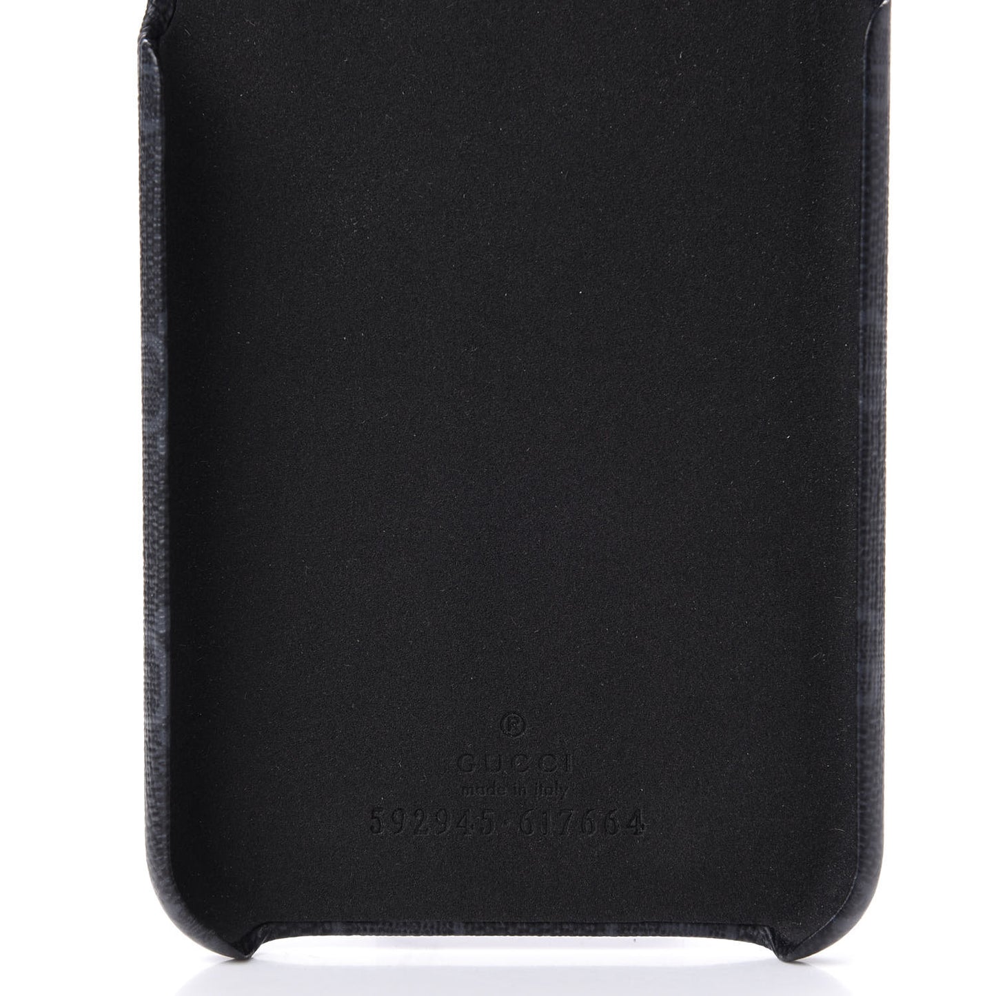 GG Supreme Monogram Top Handle iPhone XS Max Case Black