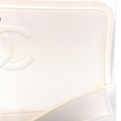 Chanel Caviar Quilted Medium Double Flap White 9 of 16