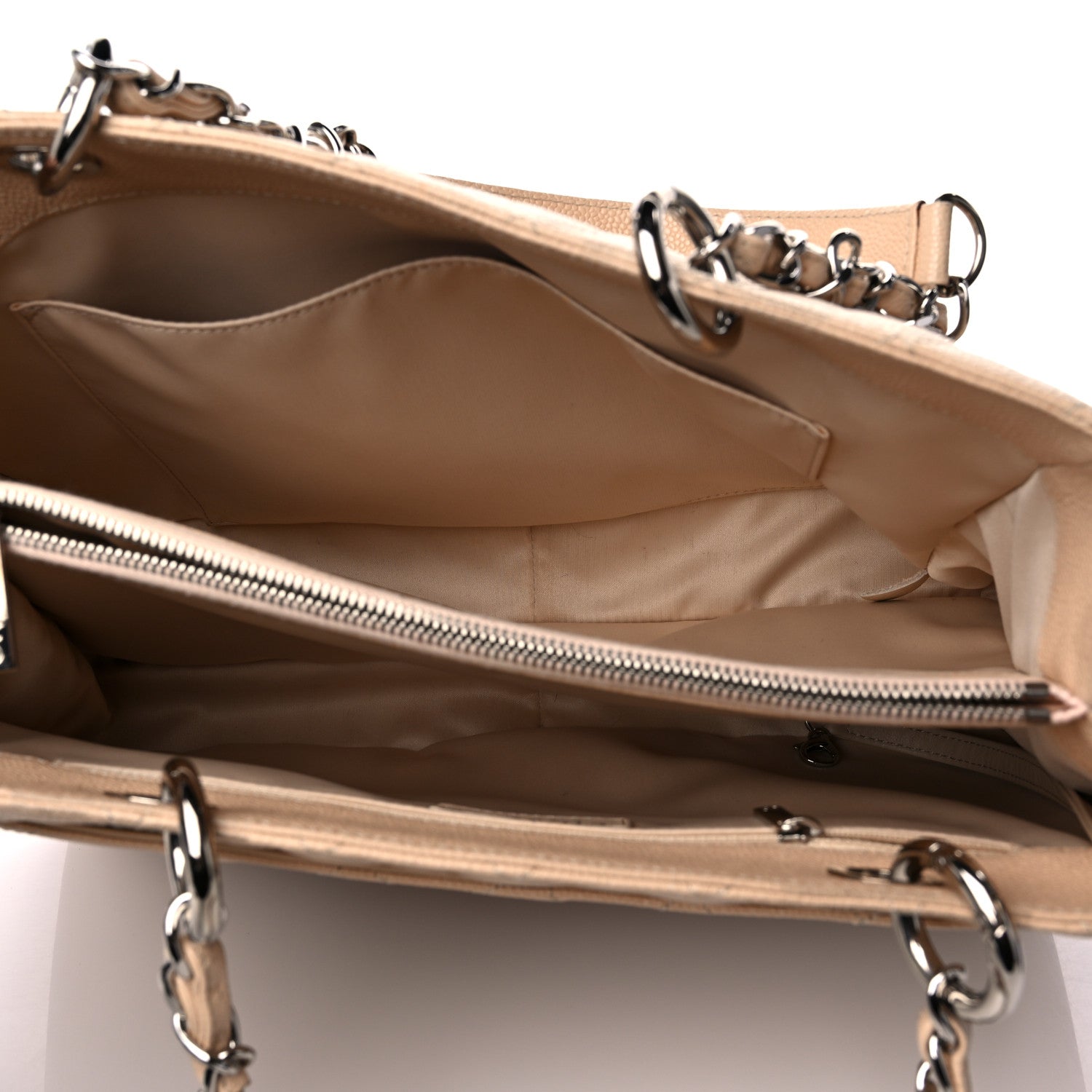 Chanel Caviar Quilted Grand Shopping Tote GST Beige 5 of 13